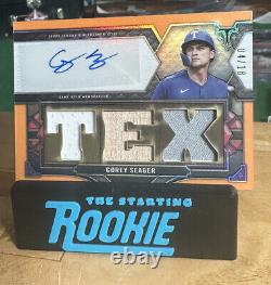 2022 Corey Seager Topps Triple Threads Letter Relic Auto #/18 Rangers CCF322 MLB