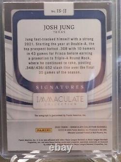 2022 Panini Immaculate Collection Autograph Gold Josh Jung No. IS-JJ #d 25
