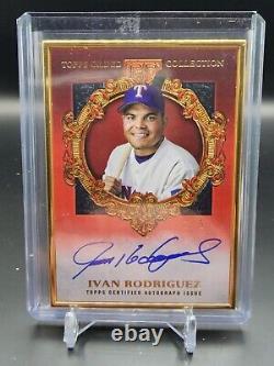 2022 Topps Gilded Collection Ivan Pudge Rodriguez Auto Red /5 TexasG