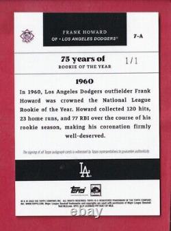 2022 Topps MLB Rookie of the Year 75th Anniversary Frank Howard Gold 1/1 AUTO
