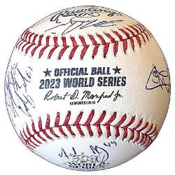 2023 Texas Rangers Team Signed World Series Baseball 23 Autograph Total WS Proof