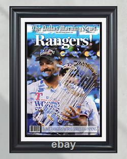 2023 Texas Rangers World Series Champions Framed Newspaper RANGERS! Limite