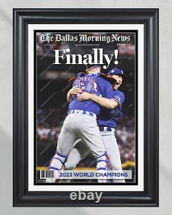2023 Texas Rangers World Series Finally! Commemorative Framed Newspaper