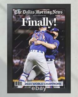 2023 Texas Rangers World Series Finally! Commemorative Framed Newspaper