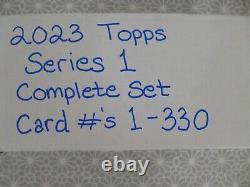2023 Topps Series 1 Complete Set Cards 1-330 FULL SET