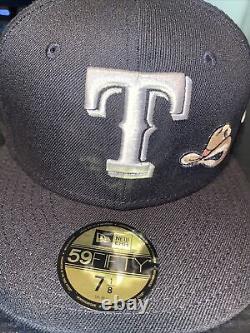 7 1/2 texas rangers black city icons icy blue bottom fitted hat