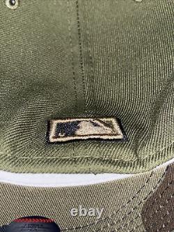 7 5/8 texas rangers olive green arlington stadium camouflage bottom fitted hat