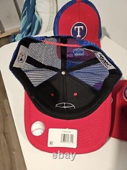 (9) Texas Rangers MLB Caps Kids Size Snap Back