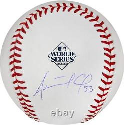 Adolis Garcia Texas Rangers Autographed 2023 World Series Logo Baseball
