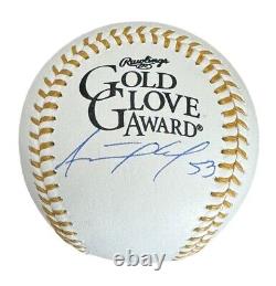 Adolis Garcia Texas Rangers Signed Autographed Baseball Gold Glove 2023 Beckett