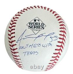 Adolis Garcia Texas Rangers Signed Baseball 2023 World Series Beckett