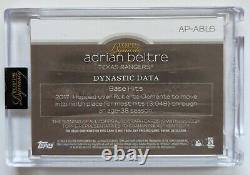 Adrian Beltre 2018 Topps Dynasty Game-used Patch Auto 05/10 Texas Rangers