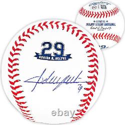 Adrian Beltre Autographed Retirement Logo Mlb Baseball Texas Rangers Jsa 215521