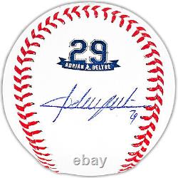 Adrian Beltre Autographed Retirement Logo Mlb Baseball Texas Rangers Jsa 215521