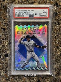 Alex Rodriguez 1999 Topps Chrome Lords Of The Diamond Refractor Ssp Psa 9 Mint