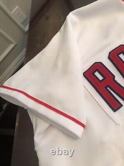 Alex Rodriguez #3 Texas Rangers Authentic On-Field Rawlings Home Jersey 44/L
