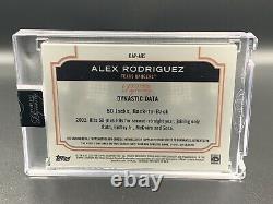 Alex Rodriguez 5/10 Auto 2020 Topps Dynasty Patch DAP-AR5 Texas Rangers MLB
