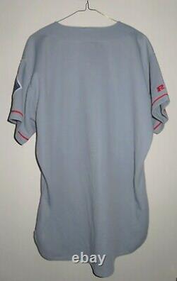 Authentic 1996 Russell Athletic Texas Rangers Team Issued Road Jersey 46
