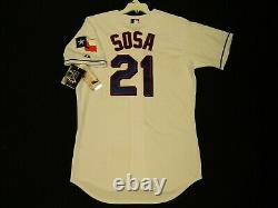 Authentic Sammy Sosa 2007 Texas Rangers Final Season Home Jersey RARE! 48