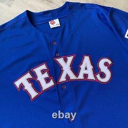 Authentic Texas Rangers Jersey 48 XL Rawlings Alternate