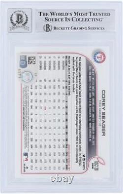Autographed Corey Seager Texas Rangers Baseball Slabbed Card Item#13211629 COA