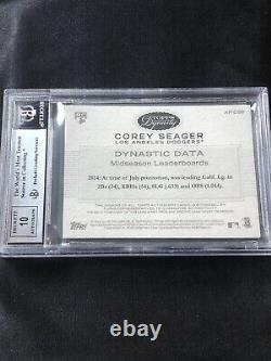 BGS 9 Corey Seager 2016 Topps Dynasty Rookie Jersey Auto #5/5 RC # 5 Jersey #