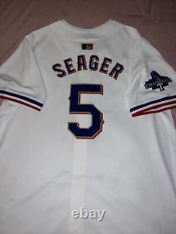BRAND NEW Corey Seager Texas Rangers Gold World Series Champion Nike Jersey XL