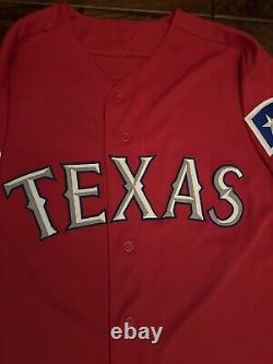 Cliff Lee 2010 Texas Rangers Authentic World Series Alt Red Cool Base Jersey