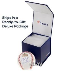Corey Seager Texas Rangers Autographed 2023 World Series Logo Baseball