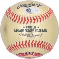 Corey Seager Texas Rangers Autographed Gold Leather Baseball