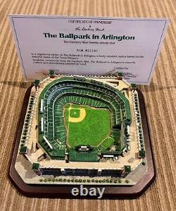 DANBURY MINT TEXAS RANGERS THE BALLPARK IN ARLINGTON REPLICA withCOA