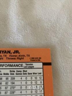 Donruss 1990 Nolan Ryan/Error Card RARE. Texas Rangers #166 Baseball Card