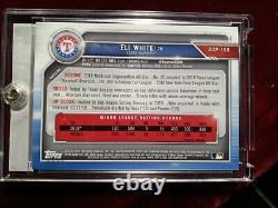 Eli White 2019 Bowman Chrome 1st Refractor /10 Very Rare Card Good Rc Rangers