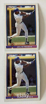 Extremely Rare 1991 Bowman Julio Franco Error Card