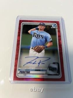 FORD PROCTOR AUTO 2020 Bowman Chrome Autograph RED REFRACTOR /5 Rookie RC