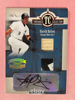 Harold Baines 2005 Donruss Throwback Threads Bat Patch Auto Autograph /10 HOF