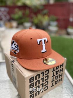 Hat Club Exclusive RARE Texas Rangers NCAA College Crossover Size 7 Deadstock