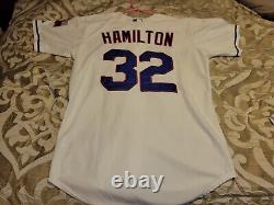 JOSH HAMILTON Majestic AUTHENTIC TEXAS RANGERS White Jersey 50