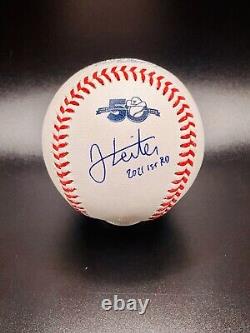 Jack Leiter Signed Texas Rangers 50th Anniversary Baseball 2021 1st Rd BAS COA