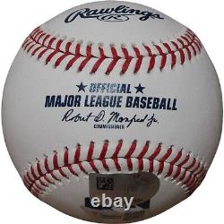 Jacob DeGrom Autographed/Signed Texas Rangers OML Baseball FAN 46785