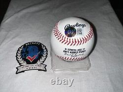 Jon Gray Signed Official 2023 World Series Baseball Texas Rangers Beckett #2