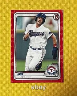 Josh Jung 2020 Bowman Draft Red Parallel Refractor /5 RC Rookie Non Auto Rangers