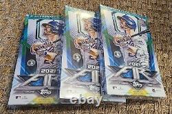 Lot of 3 2021 Topps MLB Fire Baseball Trading Card Hobby Box Sealed 2 Autos