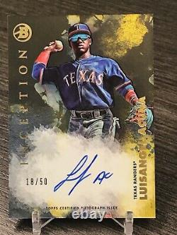 Luisangel Acuna 2021 Bowman Inception RC Gold Auto SSP 18/50 Ronald's Brother