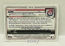 Luisangel Acuna Auto 2020 1st Bowman Chrome #CPA-LA Texas Rangers MLB