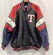 Mlb Texas Rangers Baseball Leather Jacket Faux Leather (excellent Condition)