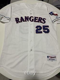 Majestic Authentic Rafael Palmeiro Autographed Texas Rangers Jersey sz 48 XL