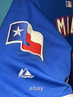 Majestic MLB Texas Rangers Jersey #32 Hamilton Size 48 Mens XL Stitched Logo
