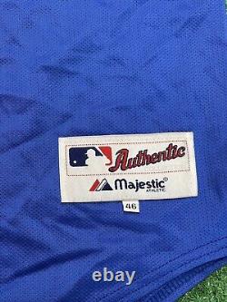 Majestic Texas Rangers MLB Baseball Jersey Size 46 Authentic Collection Blue