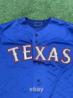 Majestic Texas Rangers MLB Baseball Jersey Size 46 Authentic Collection Blue